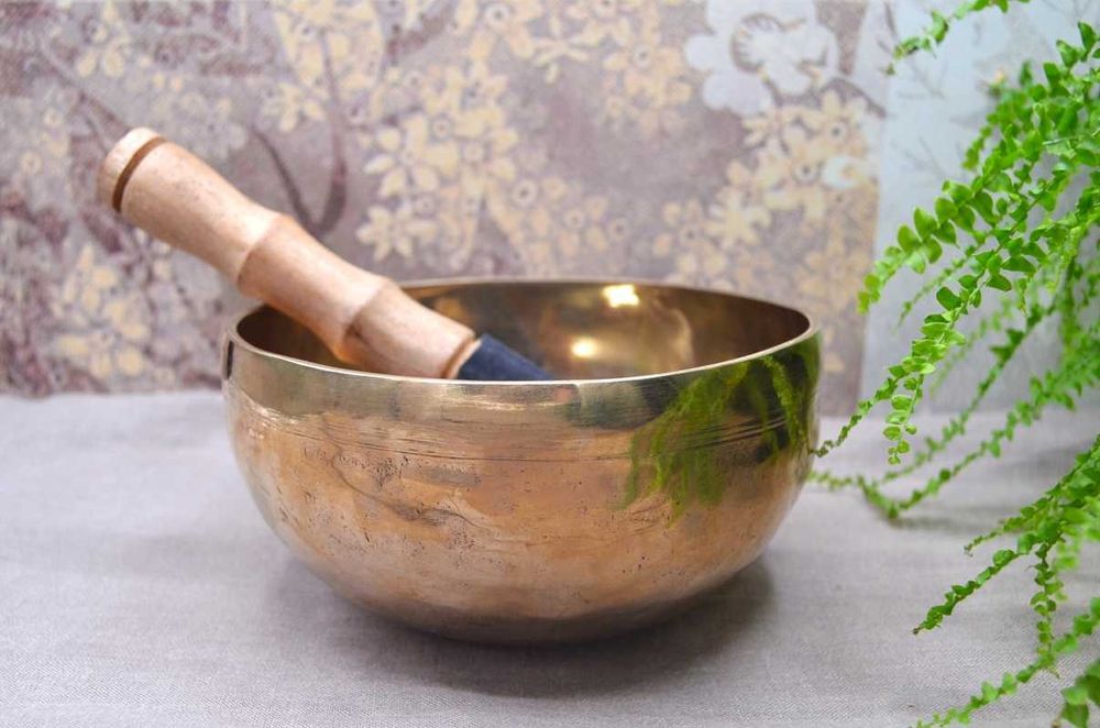 Bol Tibetan Handmade Plain 15.5 - 18 cm si Gravat Buddha si Ganesha