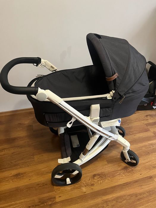 Chipolino Бебешка количка Електра 3 в 1 черна рама сребро