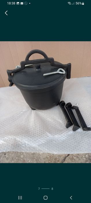 Ceaun fontă vânătoresc cu capac 7 L/ 10 L OFERTĂ  319 lei