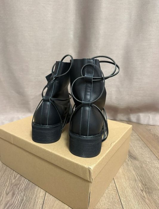 Ghete noi, moderne din piele naturale, brand Carnage