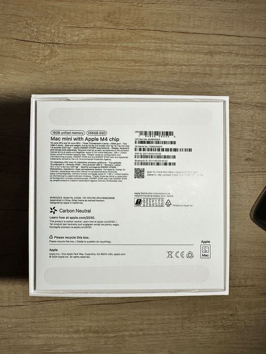 Apple Mac Mini M4, 16GB RAM, 256GB SSD, Garantie eMAG 2027