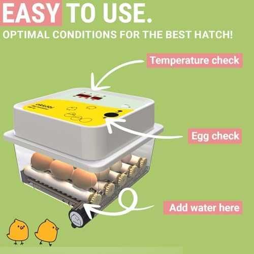 Okköbi OBI-12 автоматичен инкубатор за 12-15 яйца  NEW 2026 с дисплей