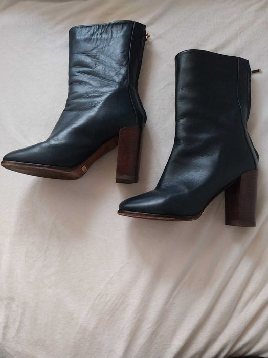 Оригинални боти Massimo Dutti естесвена кожа