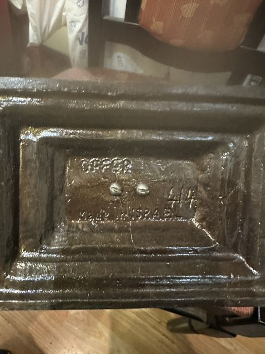 голям стар масивен бронзов еврейски свещник менора