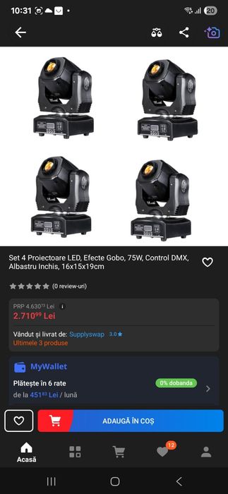 Mini moving head light 75w