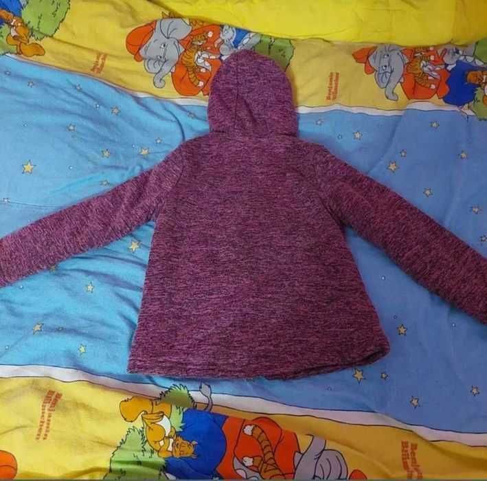 Hanorac blănit fete 134/140 8,10 ani