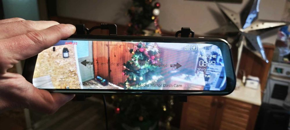 AZDOME PG02 – 10″Видео Огледало Двойна Камера HDНощно Виждане G-Сензор