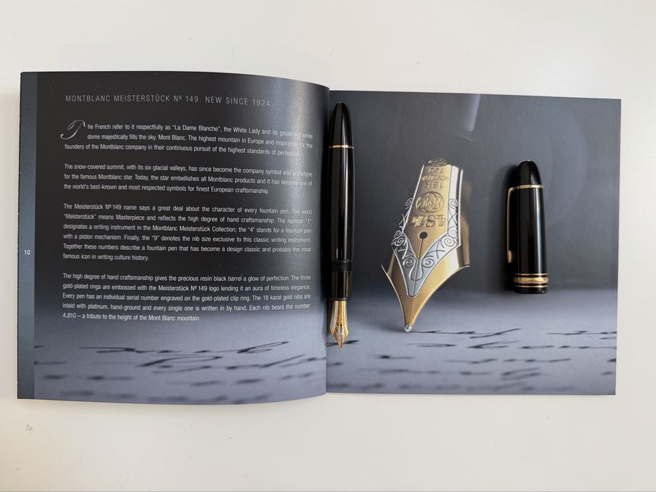 Montblanc Meisterstück No. 149, peniță F din aur 18K, nou, set complet, certificat, 2007