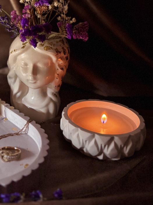 Подарочные наборы из гипса , свечи