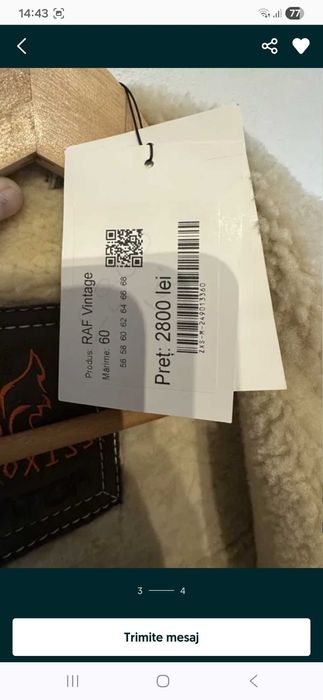 Geacă de blană naturală de Orăștie