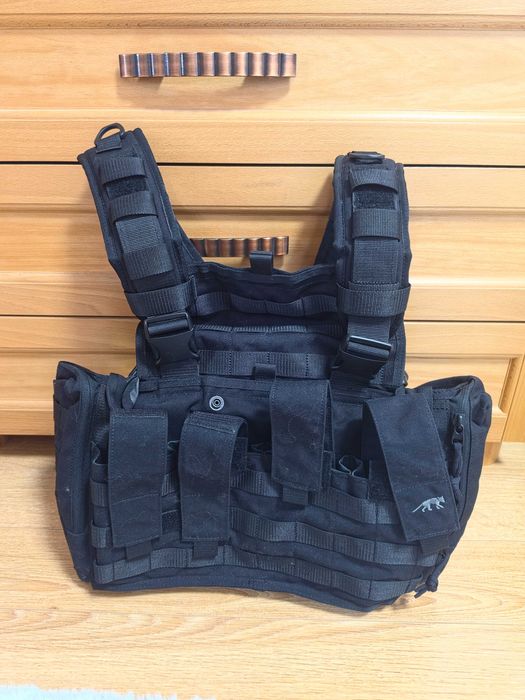 Тактическа жилетка Tasmanian Tiger, Chest Rig MK II, Molle, регулируема, черна, един размер