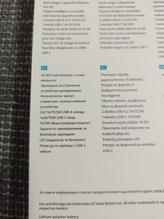 Външна батерия/ Powerbank