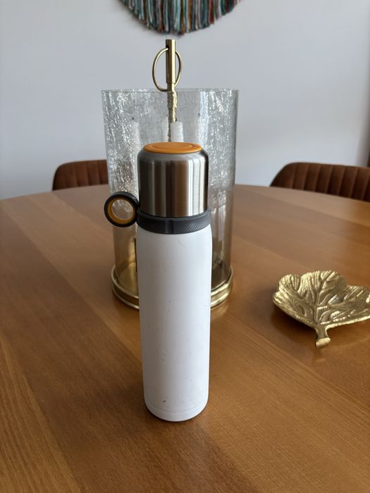 Termos cu pahar integrat, inox, alb