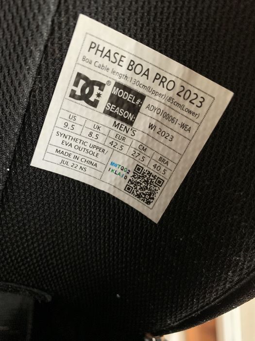 Boots snowboard DC Phase Double Boa Pro nr 42,5 noi