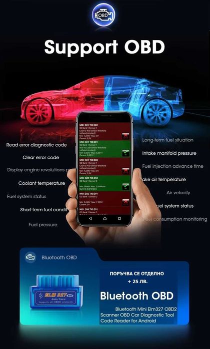 Honda CR-V_2 2001 до 2006 9” 2-DIN с Android 12, 4G/LTE, 2/32GB, QLED