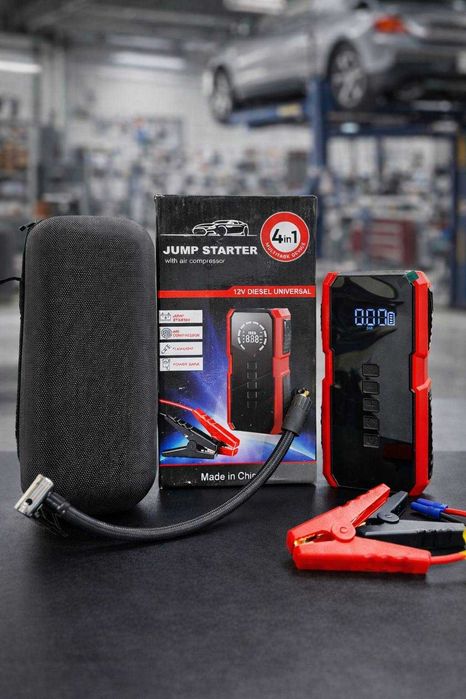 Mashina uchun o't oldiruvchi va nasos Jump Starter 4 in 1 akm151