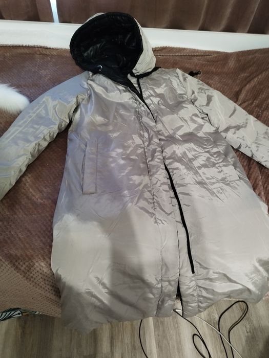 Дамско дълго зимно яке от Юнона с две лица