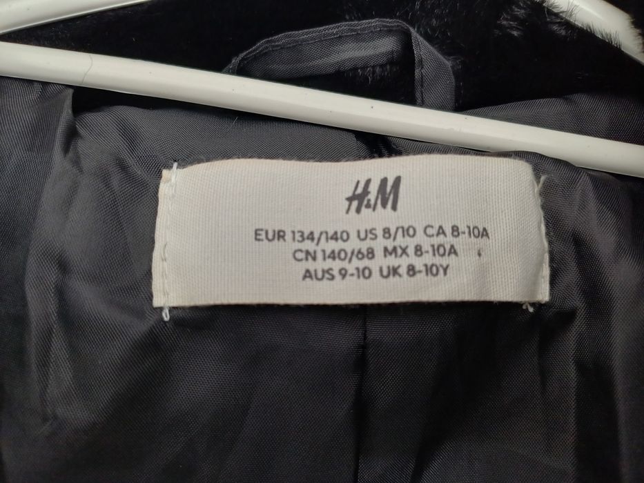 Haină blană artificială, H&M, mărimea 134/140