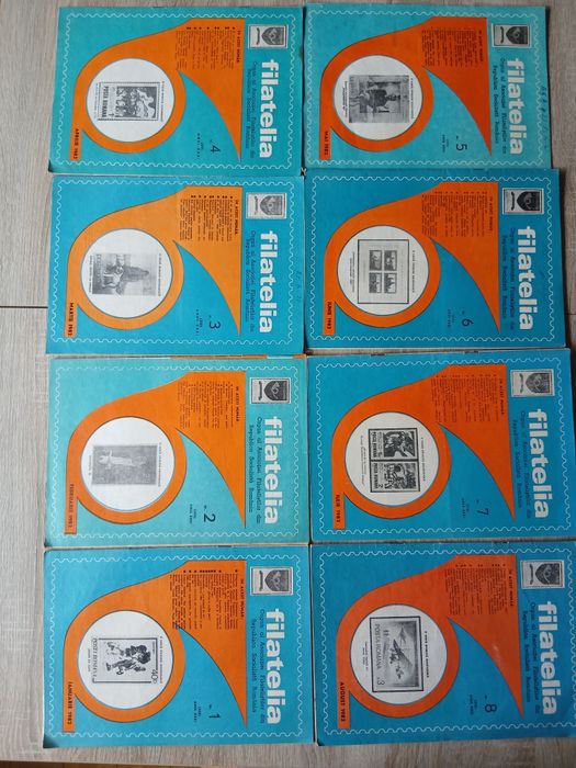 Filatelia colecție de 8 reviste rare