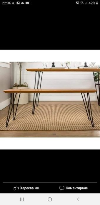 Метални крака за маси, прахово боядисване.