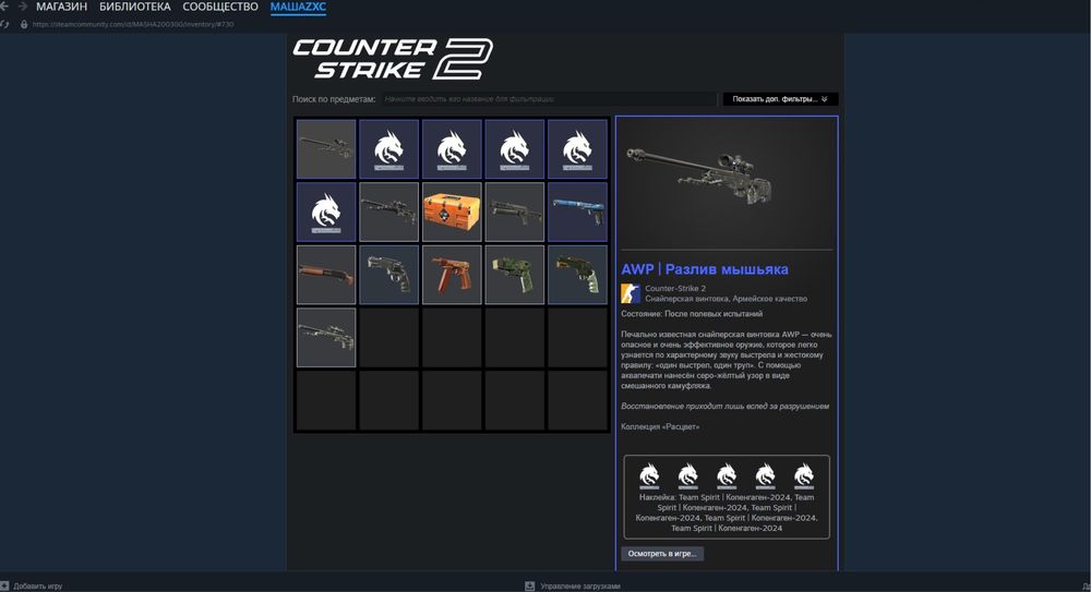 Продам Steam аккаунт CS2+FACEIT 10 LVL 2048 elo