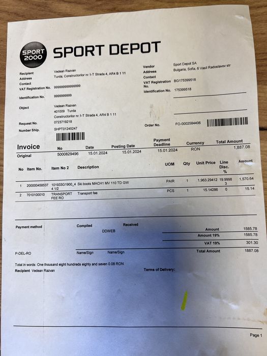 Clapari TTECNICA Mach1 MV 110TD GW 441/2