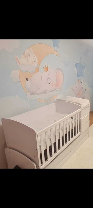 Бебешка трансформираща се кошара "Луна"