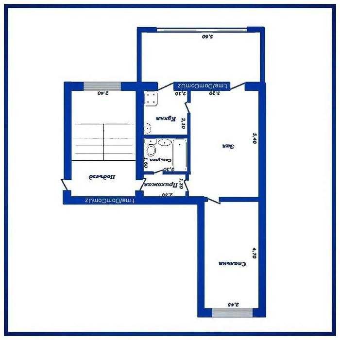 Продажа! 2/2/4 Жд. институт. Ул. Г. Алиева. 52м2. Балкон 2/6. Кирпич