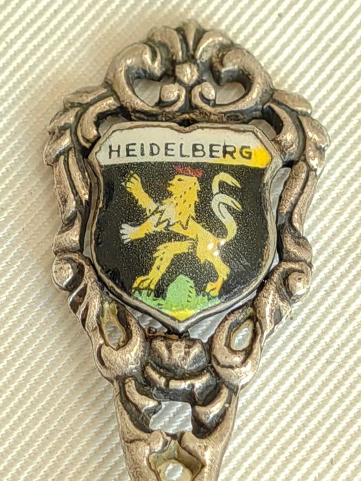 Оригинална Старинна Сребърна Лъжичка Heidelberg Хайделберг