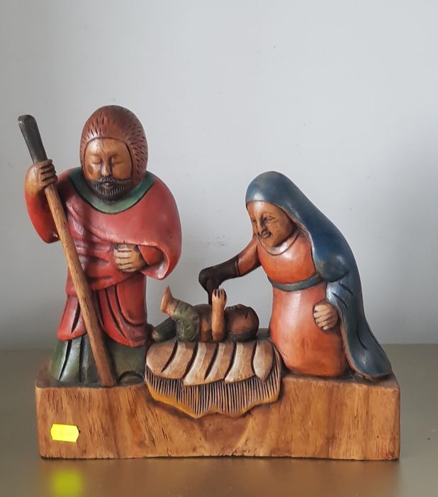 Statuete vechi budiste și tribale din lemn exotic