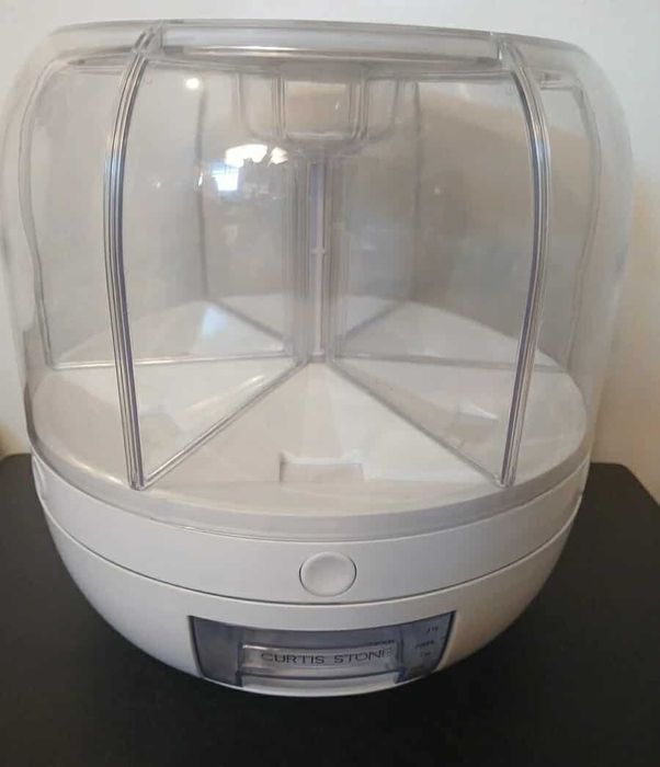 Диспенсър за зърнени храни, 6 отделения\7.5л., въртяща основа, Бял