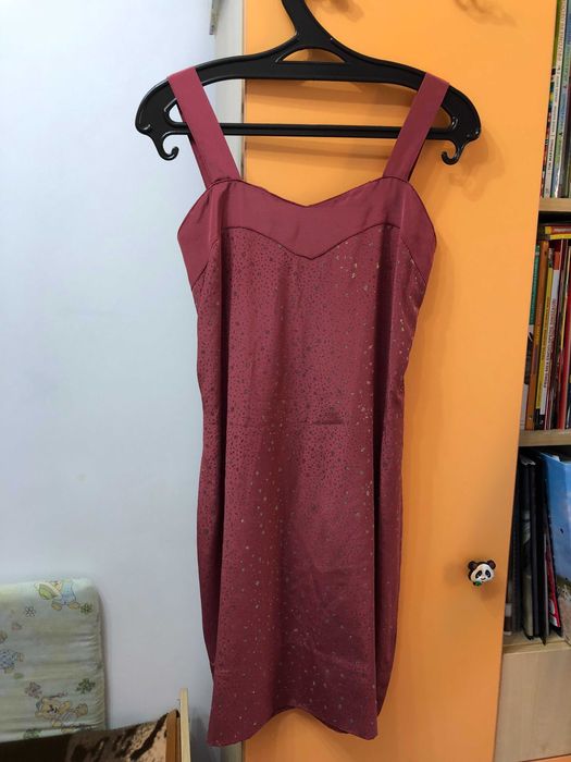 Costum format din rochie si haina cu sclipici, mar. 38-40, roz