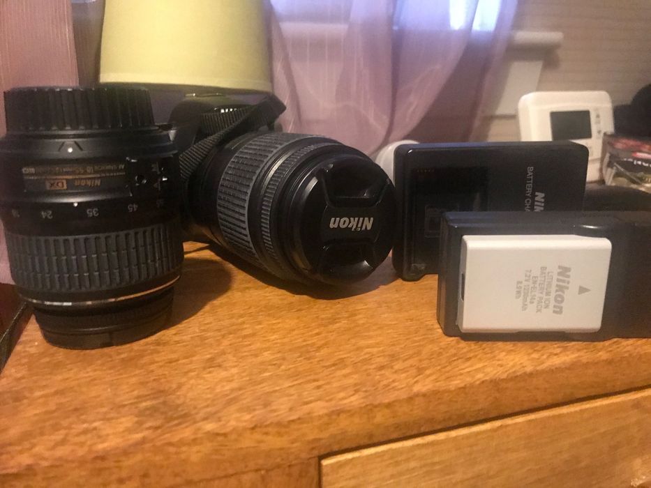 Nikon D 5500 с два обектива 18/55 и 55/300 Nikon AF