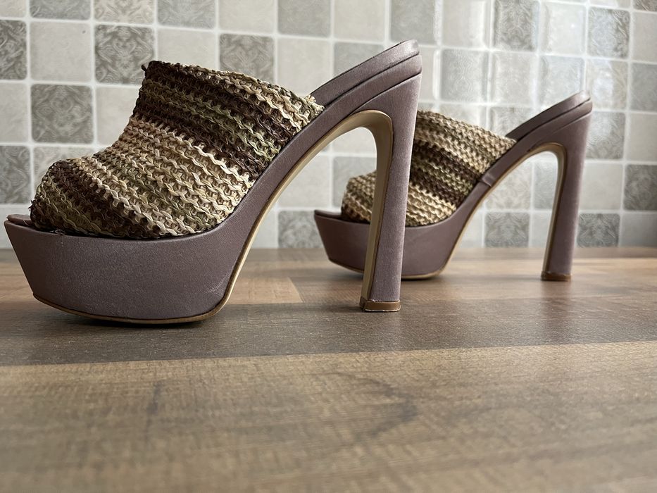 Saboti Vera Pelle Bugiarda Made in Italy, cu platforma