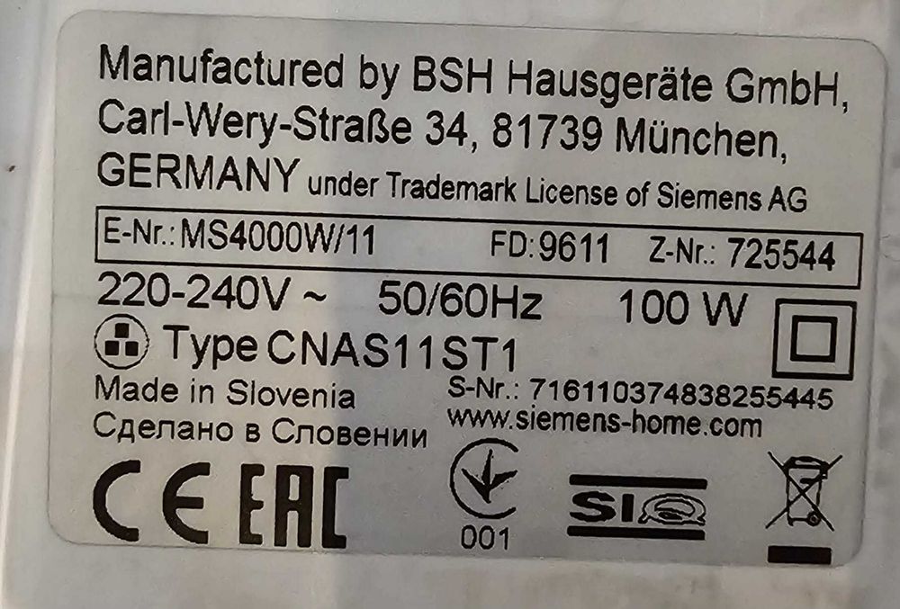 Siemens MS4000W/11 – aparat electric de feliat