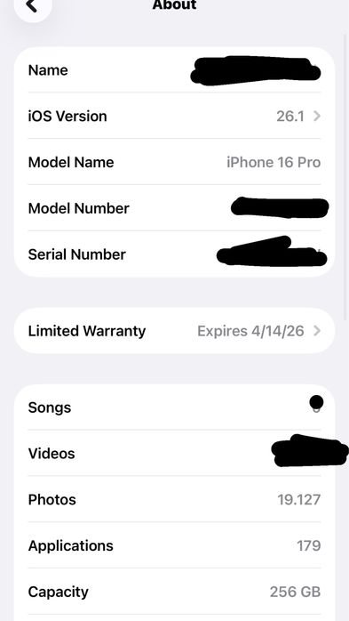 Vand / Schimb Iphone 16 Pro 256 GB