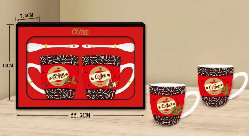 Комплект две чаши с лъжички и чинийки в зелени нюанси
Безопасен, неток