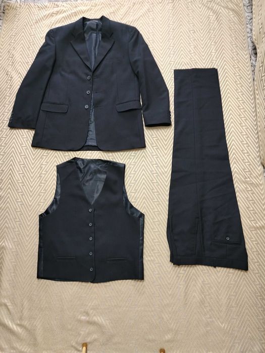 Новый /разм - 50/ Костюм тройка костюм шалбар пиджак жилетка