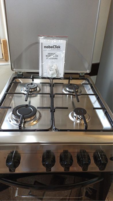 Aragaz inox nou , nefolosit,cu amabalaj original nef