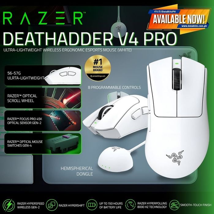 СКИДКА! RAZER Deathadder V4 PRO Black Беспроводная мышка/мышь