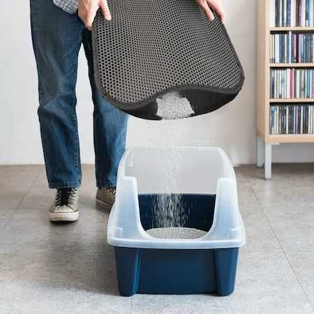 Двуслойна постелка за котешка тоалетна / Подложка за котешка тоалетна