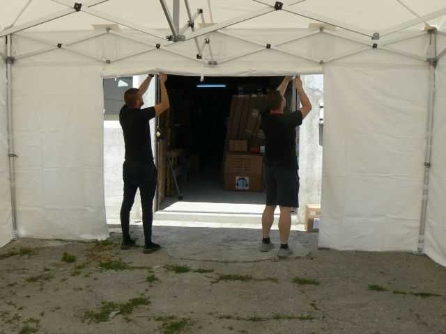 Алуминиеви шатри хармоника 3х3, 3х4.5, 3х6 - Professional, PVC 620гр/м