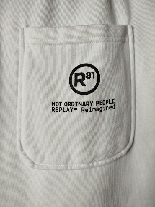 Оригинално мъжко долнище Replay L ново бяло анцуг реплей