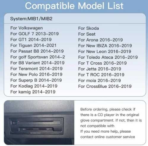 Безжичен Apple Carplay /Android Auto за модул за Volkswagen, Skoda, Seat MIB1/MIB2 системи