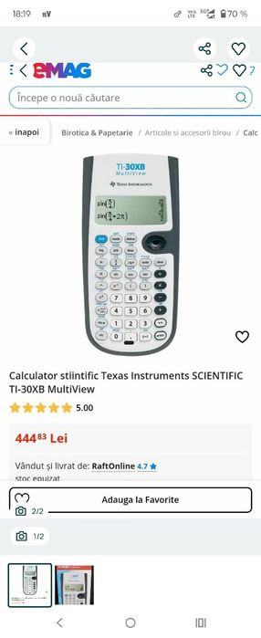 Calculator stiintific Texas Instruments SCIENTIFIC TI-30XB MultiView n