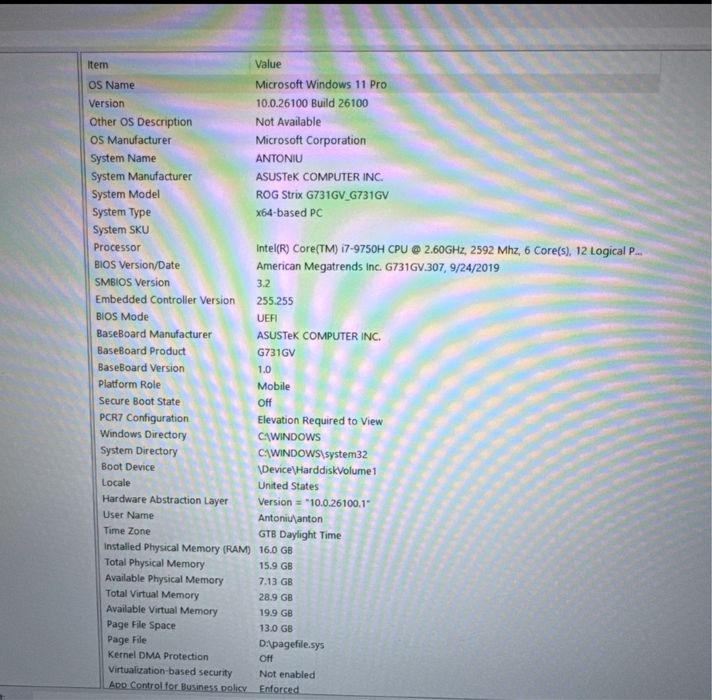 Laptop ASUS ROG Strix Scar III G731GV RTX 2060