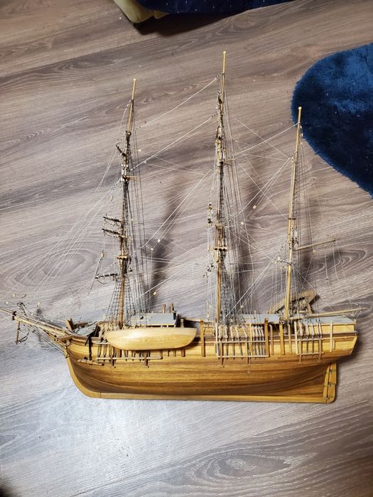 Дървен кораб 70см