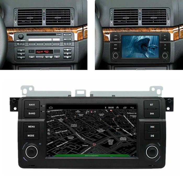 Мултимедия BMW E46 3 Двоен дин Навигация Android 316 318i 320, 325 330