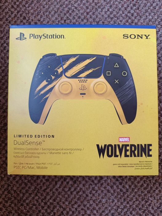 PS5 DualSense Controller Marvel's Wolverine Battle Yellow