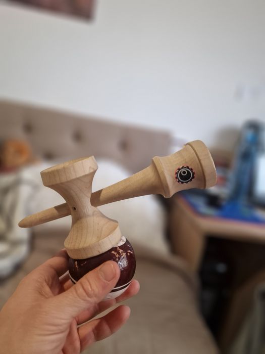 Kendama cu Tama Super Sticky si ken Okendama Maple Zero1 Rediu